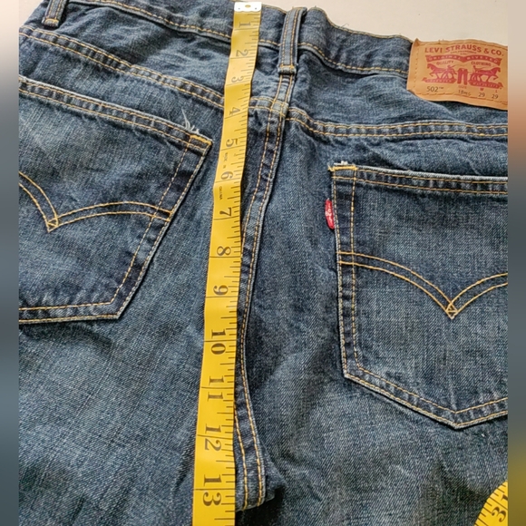🎁 Mens Levis 502 Regular Taper Jeans Denim Distressed ripped Jeans size 29 X 29 - Picture 15 of 15